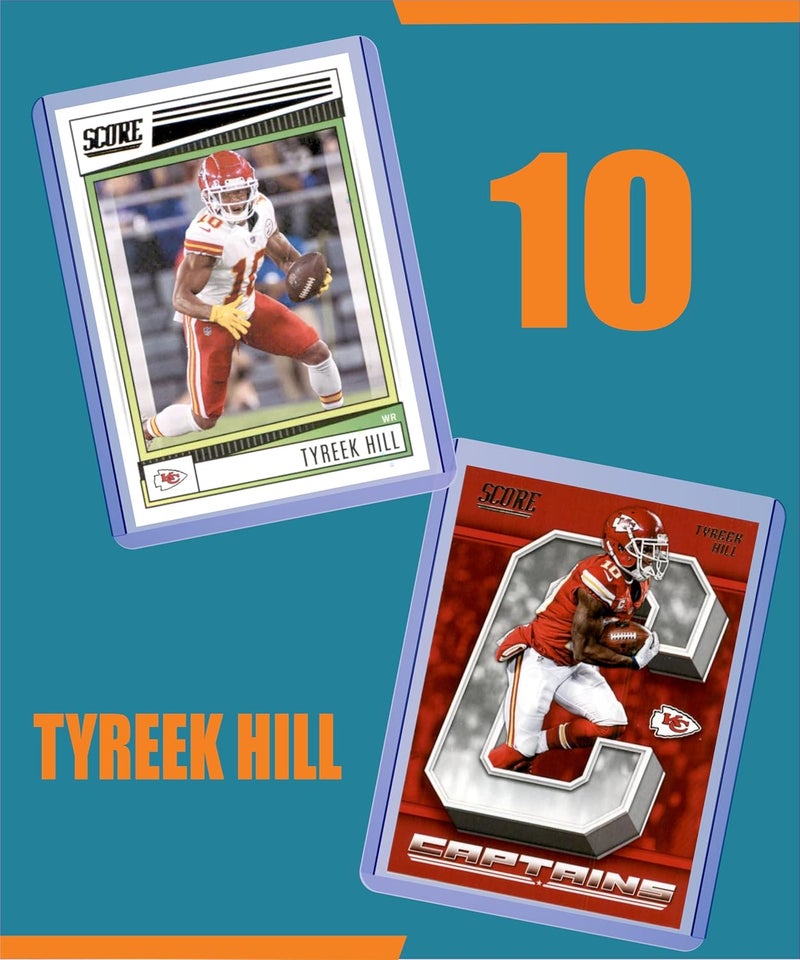 Chaser Tyreek Hill (5) Assorted Football Cards Gift Pack - Dolphins, Chiefs Trading Cards - Image 2